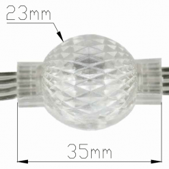 Берунии дастӣ DMX RGB RGBW Led 3D Magic Small Crystal Pixel Sphere Ball String Light (1)