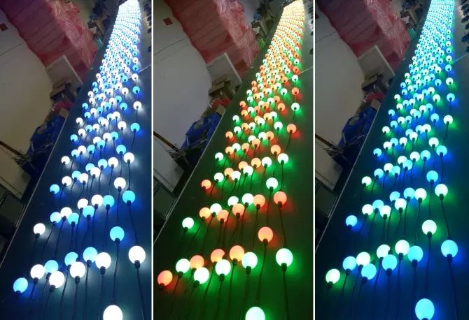 Großhandel 360 RGB Silber Pixel Ball Streifen Ball Saiten Licht 50mm LED 3D DMX Ball (6)