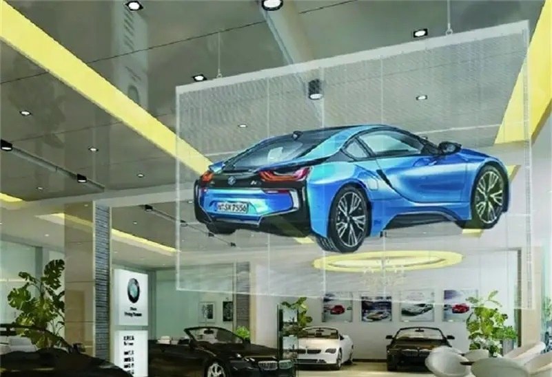 P3.91 투명 LED 벽